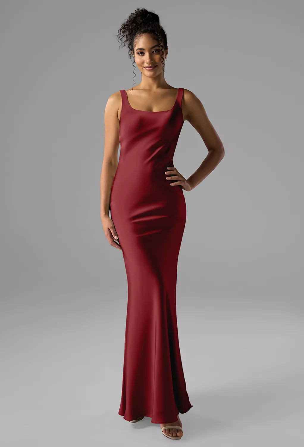 AW Armaan Burgundy  Beach Wedding Guest Dresses
